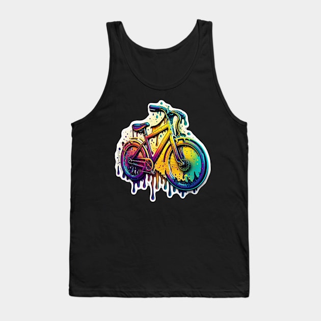 Melting Colorful Bicycle #1 Tank Top by Farbrausch Art